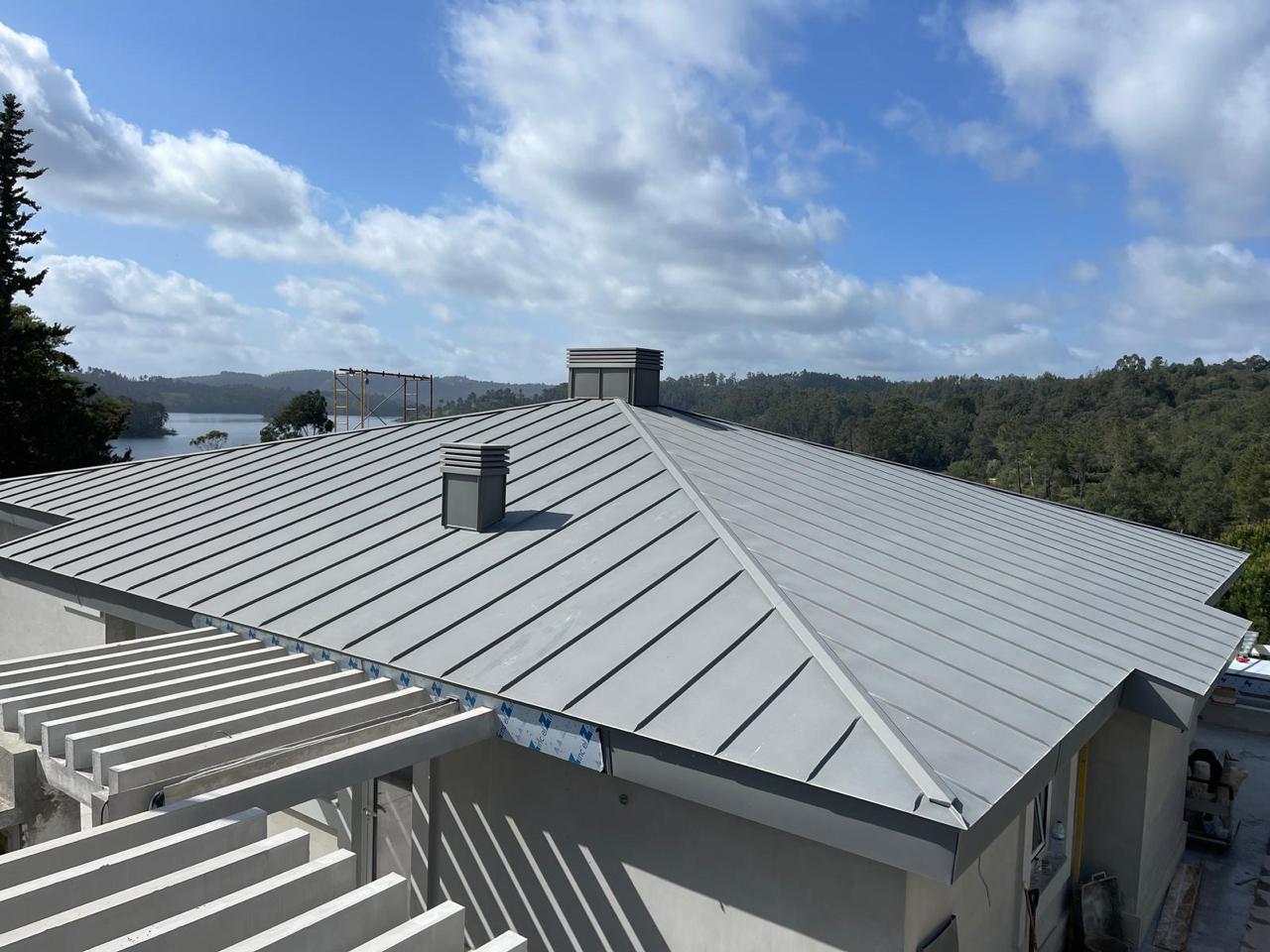 Zinc-titanium roof with standing seam system installed by ZincArt